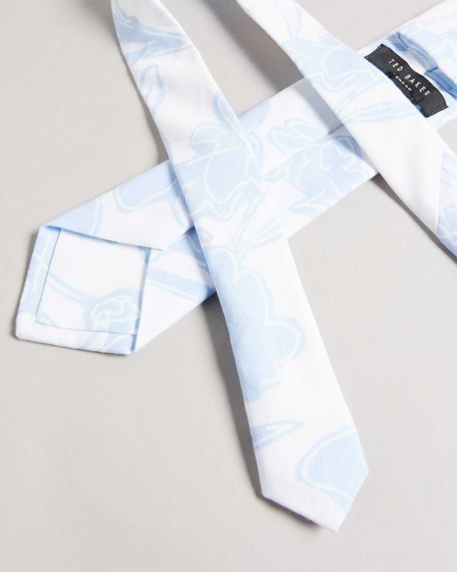 Ted Baker Ramsy Printed Tie Light Blue | 35419-BTIS