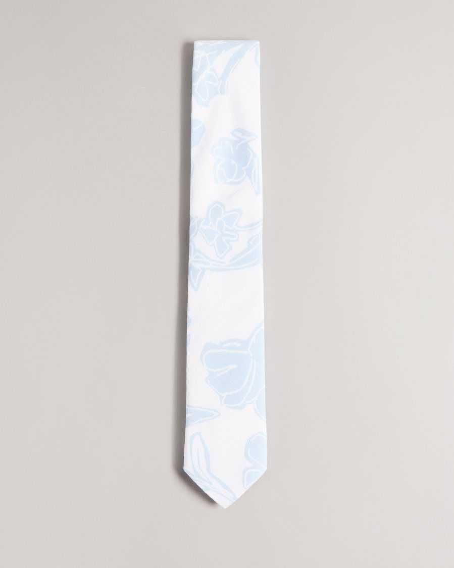 Ted Baker Ramsy Printed Tie Light Blue | 35419-BTIS