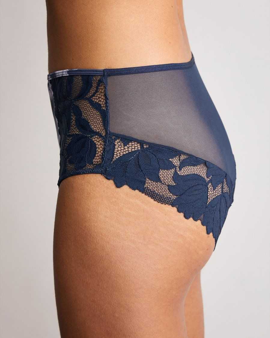 Ted Baker Refas Floral High Waisted Brief Navy | 30496-OCSN