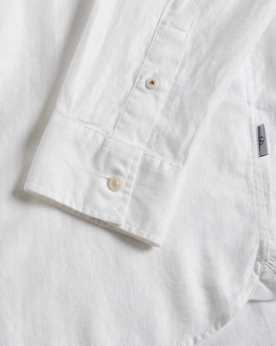 Ted Baker Remark Long Sleeve Linen Shirt White | 73541-XKPA