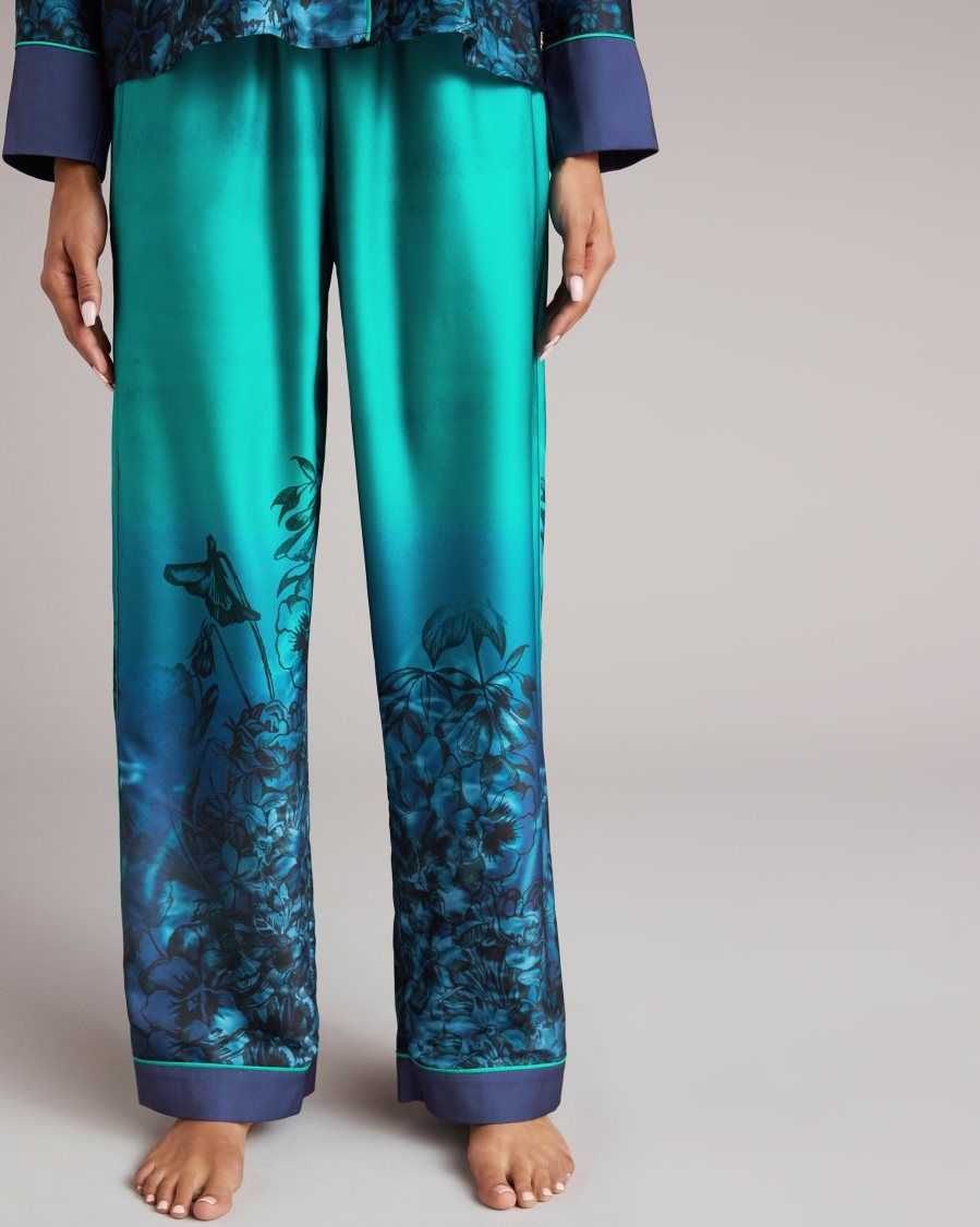 Ted Baker Rheana Floral Ombre Pyjama Set Blue | 36205-OUGC