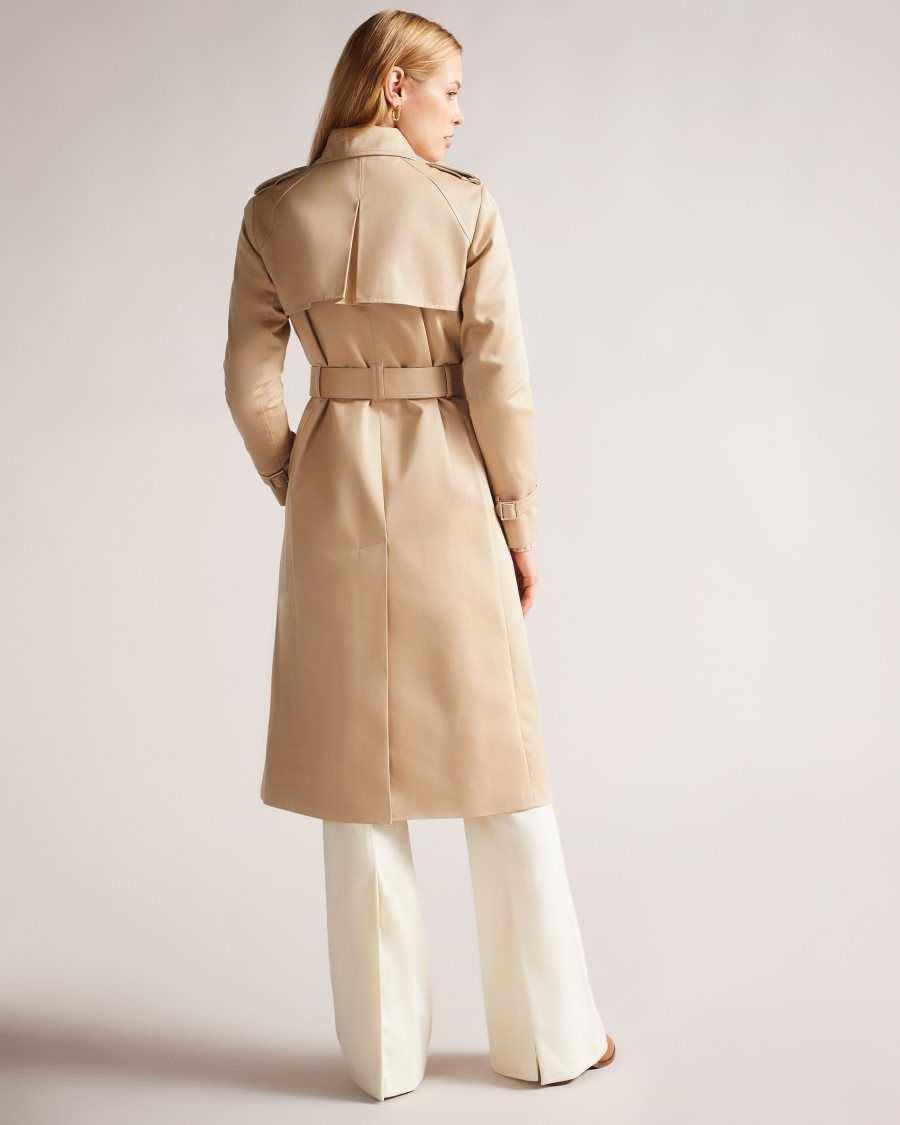 Ted Baker Robbii Lightweight Showerproof Trench Coat Natural | 75861-XDGT