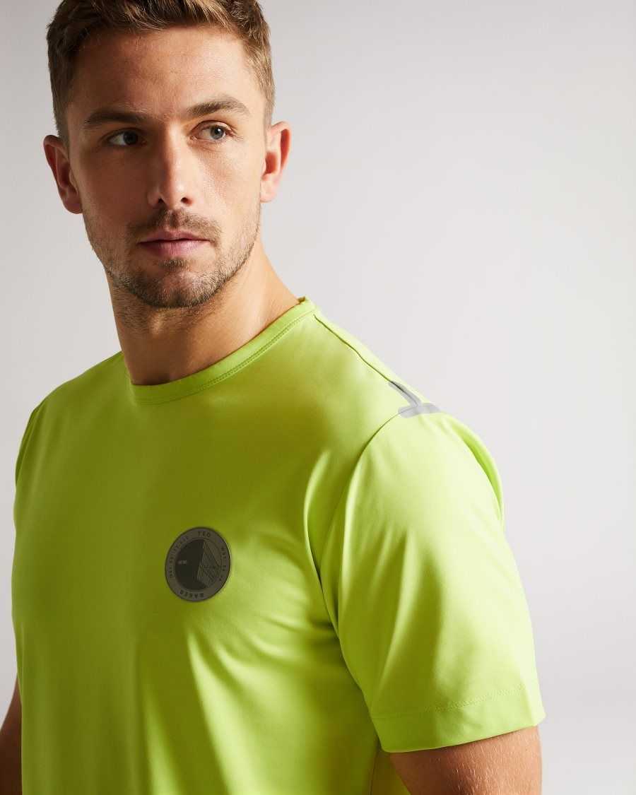 Ted Baker Roding Short Sleeve Active Quick Dry T Shirt Lime | 64823-TSVP