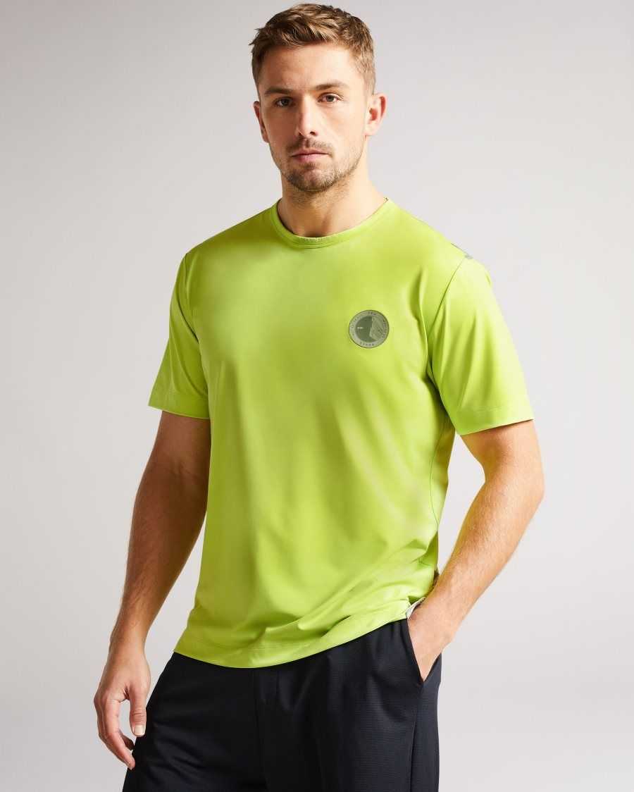 Ted Baker Roding Short Sleeve Active Quick Dry T Shirt Lime | 64823-TSVP