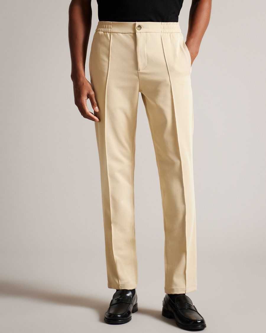 Ted Baker Rodny Irvine Slim Fit Elasticated Trousers Stone | 23481-VGFQ