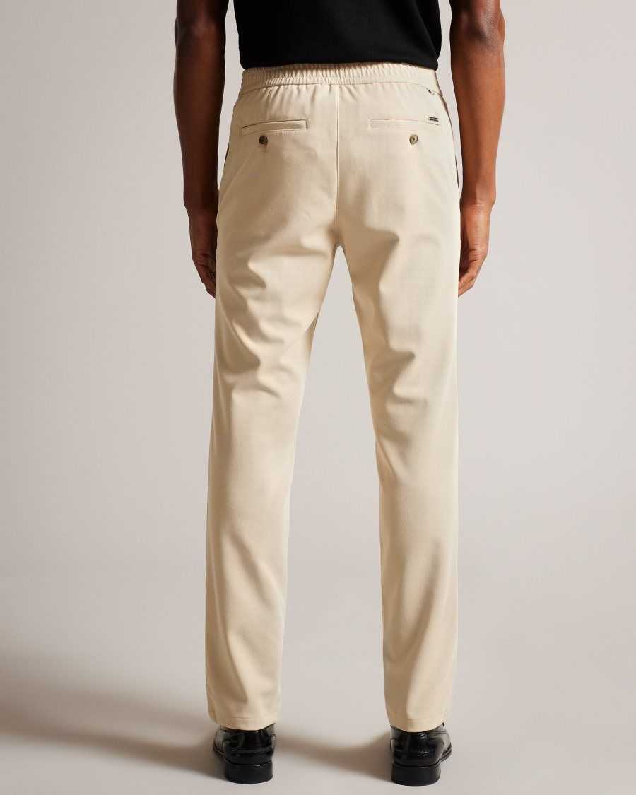 Ted Baker Rodny Irvine Slim Fit Elasticated Trousers Stone | 23481-VGFQ