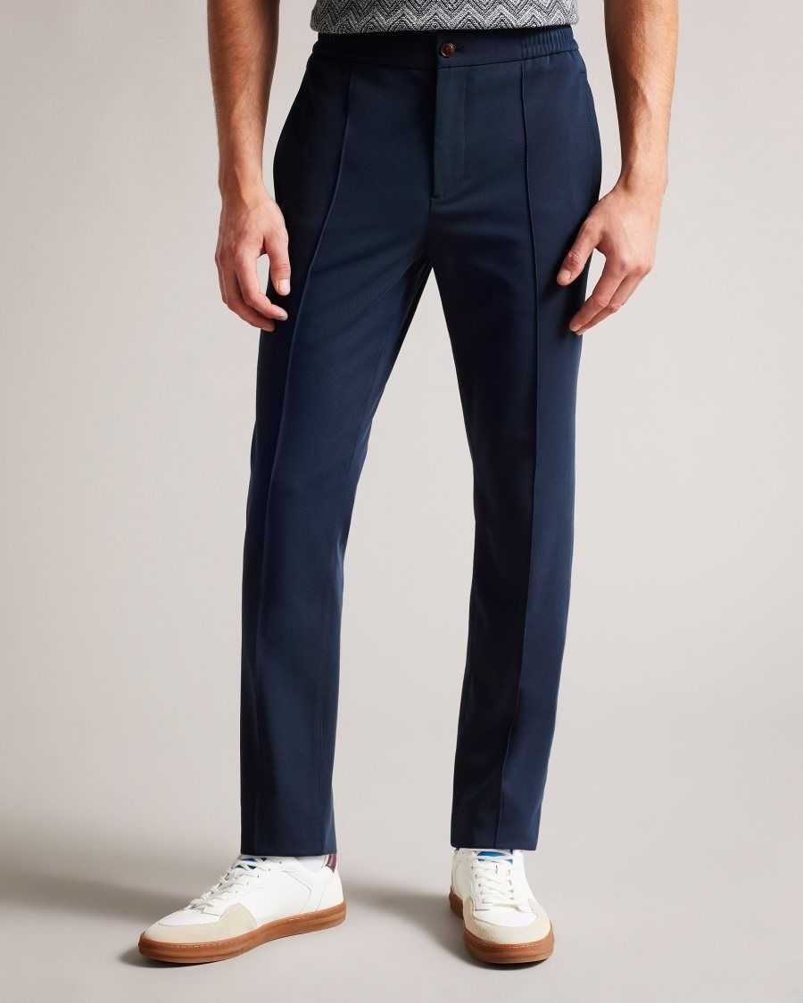 Ted Baker Rodny Irvine Slim Fit Elasticated Trousers Navy | 71864-EXQW