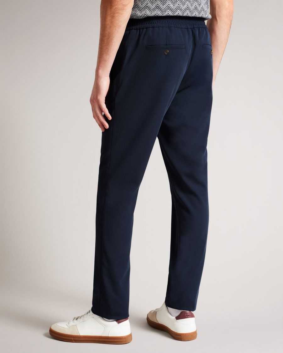 Ted Baker Rodny Irvine Slim Fit Elasticated Trousers Navy | 71864-EXQW