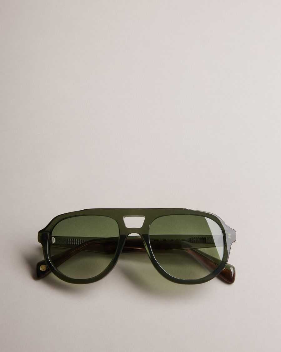 Ted Baker Romaan Classic Framed Sunglasses Green | 41390-DREX