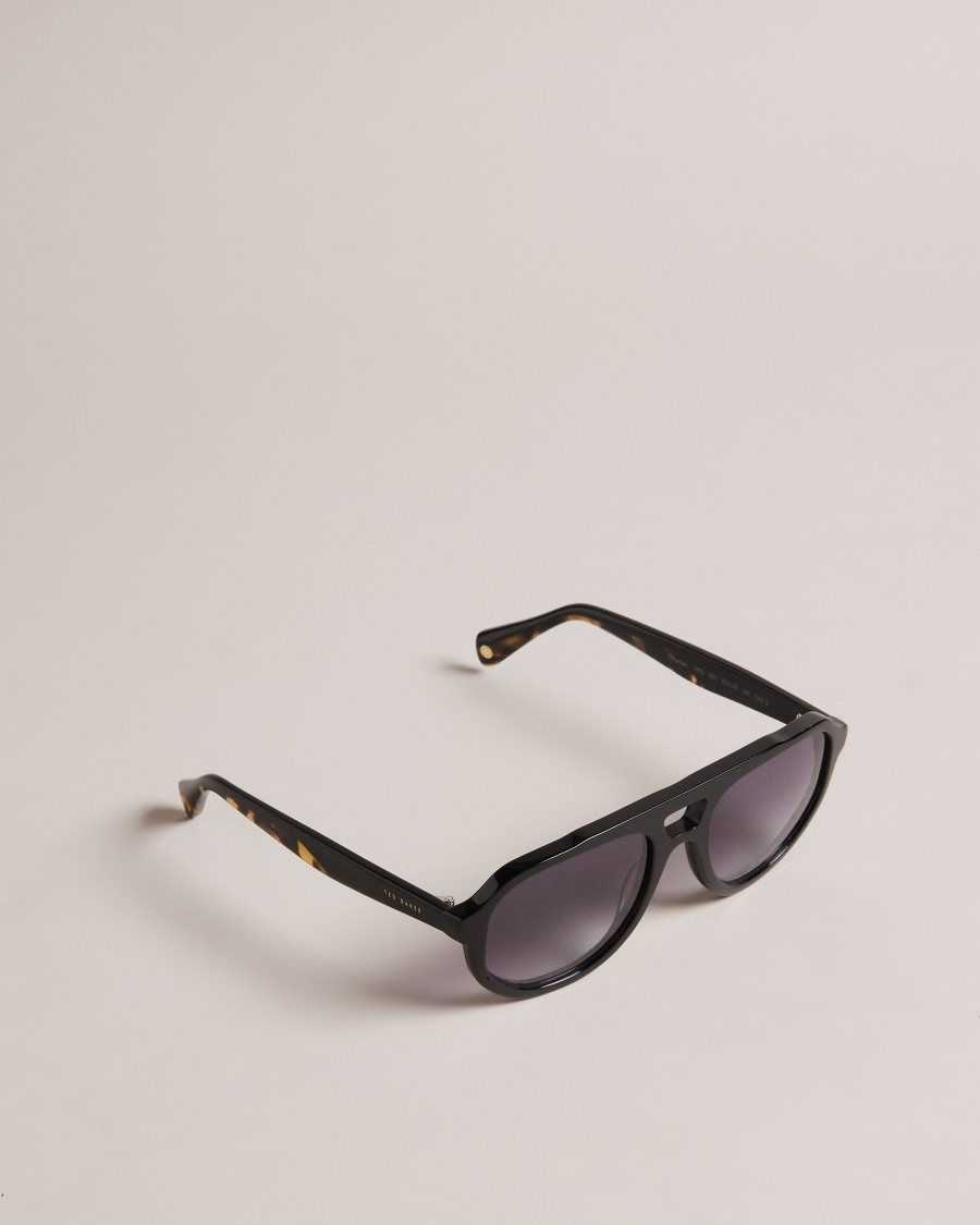 Ted Baker Rooman Classic Framed Sunglasses Black | 52370-OBNW