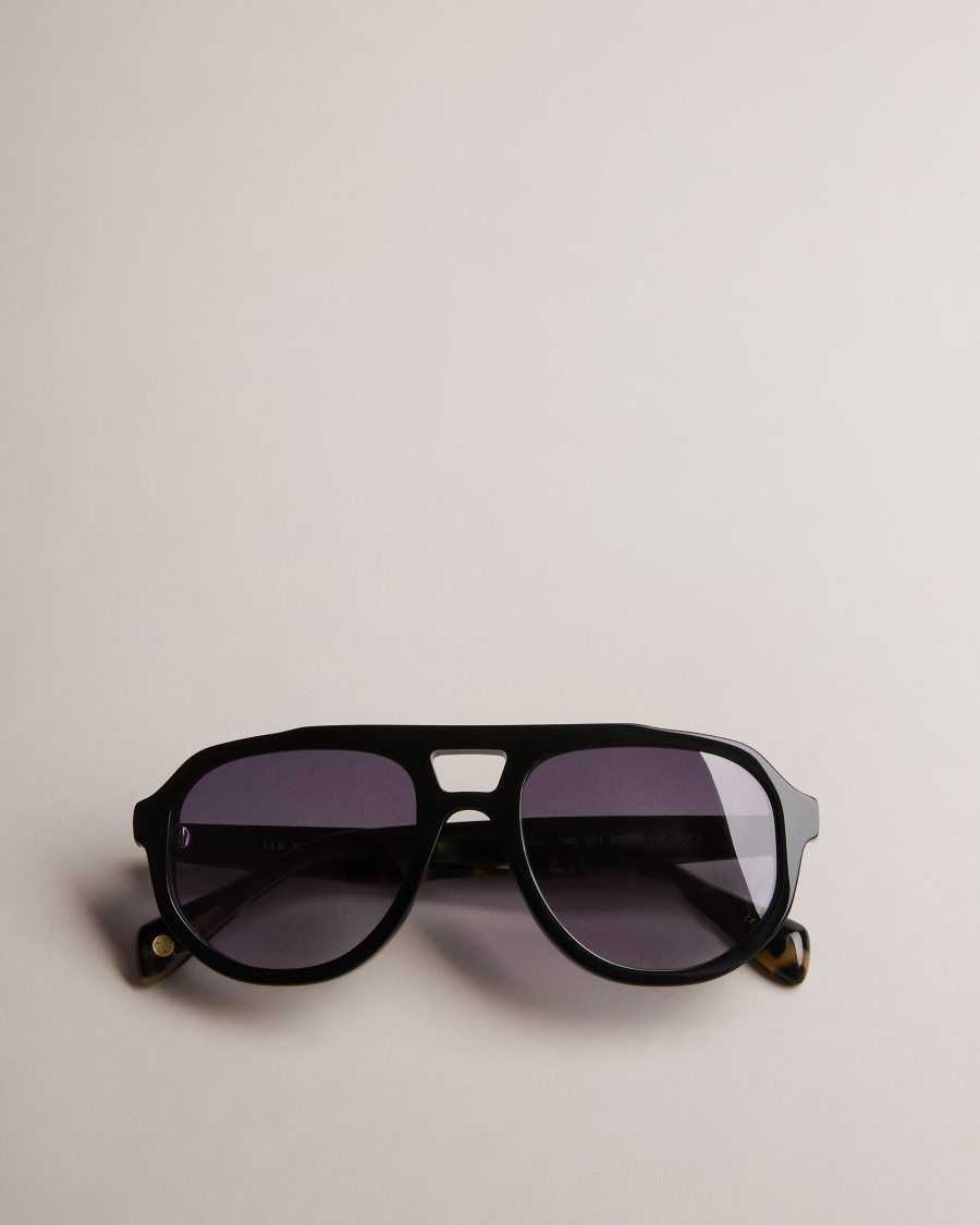 Ted Baker Rooman Classic Framed Sunglasses Black | 52370-OBNW