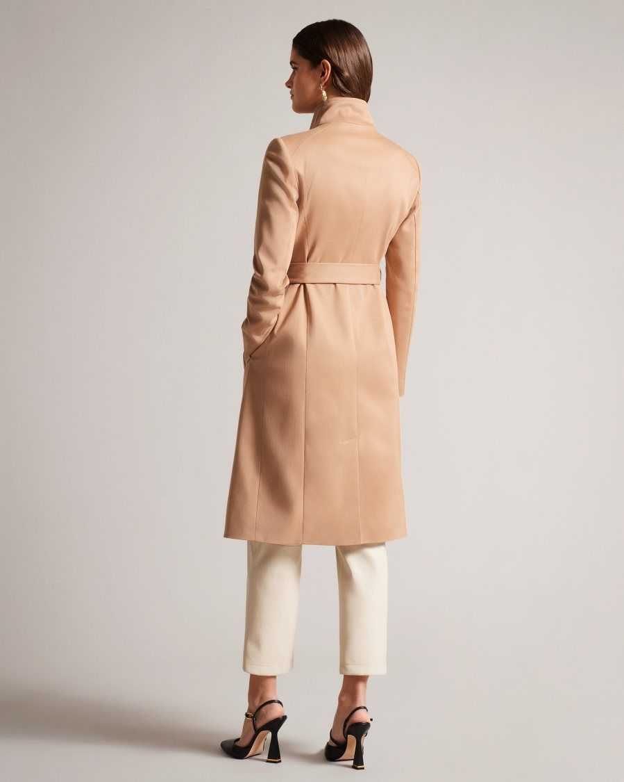 Ted Baker Rosina Midi Length Wrap Trench Coat Brown-Tan | 34069-UOPL