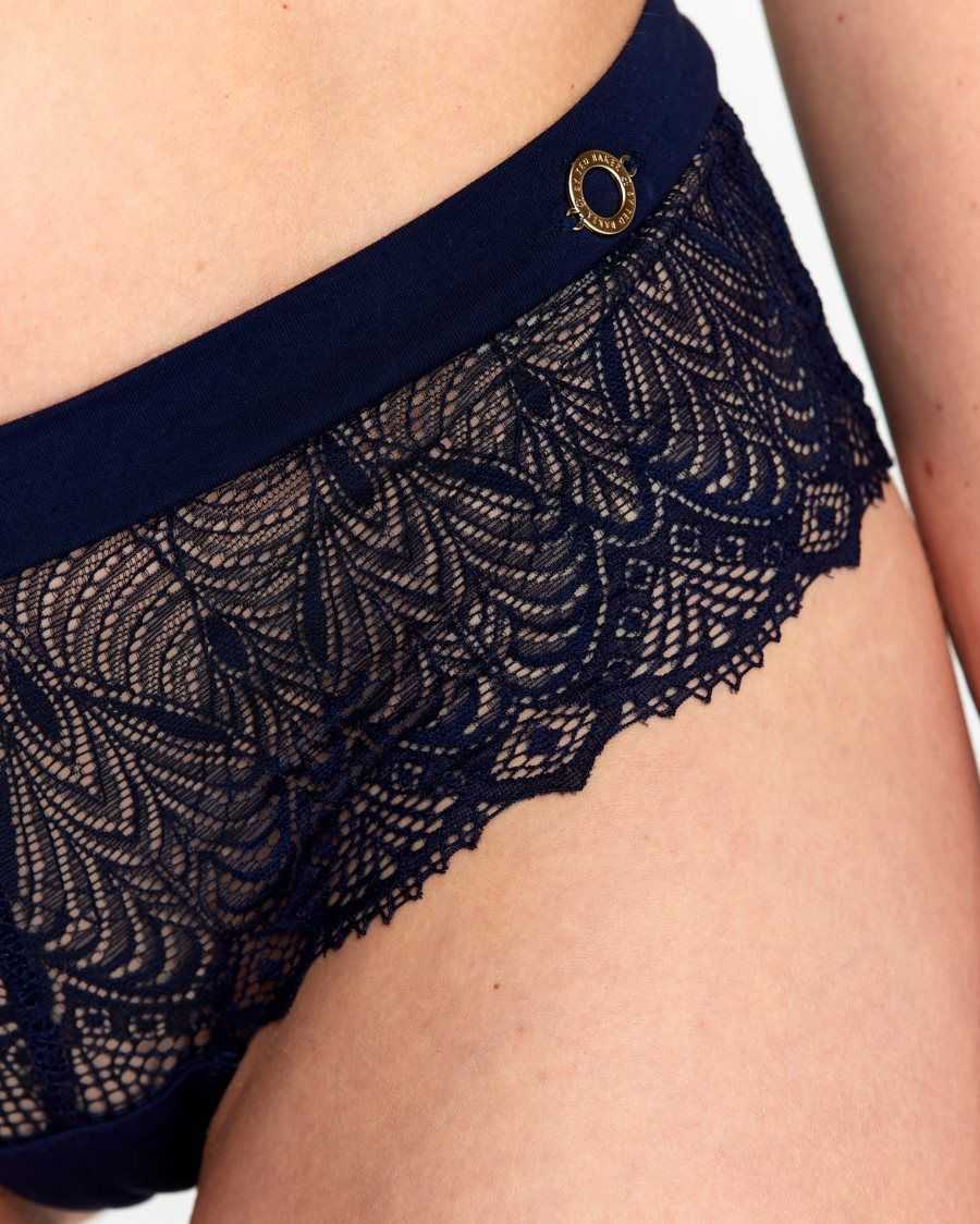 Ted Baker Rowlid Lace Short Navy | 12378-XDSF