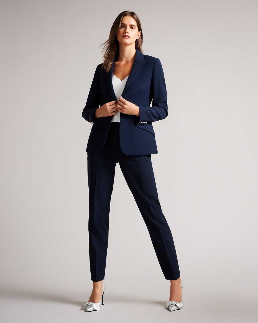 Ted Baker Rrae Slim Tailored Jacket Navy | 01627-ZVAH