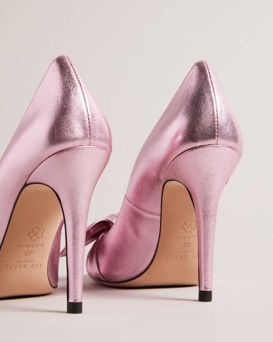 Ted Baker Ryal Metallic Court Shoes Light Pink | 93182-KXCP