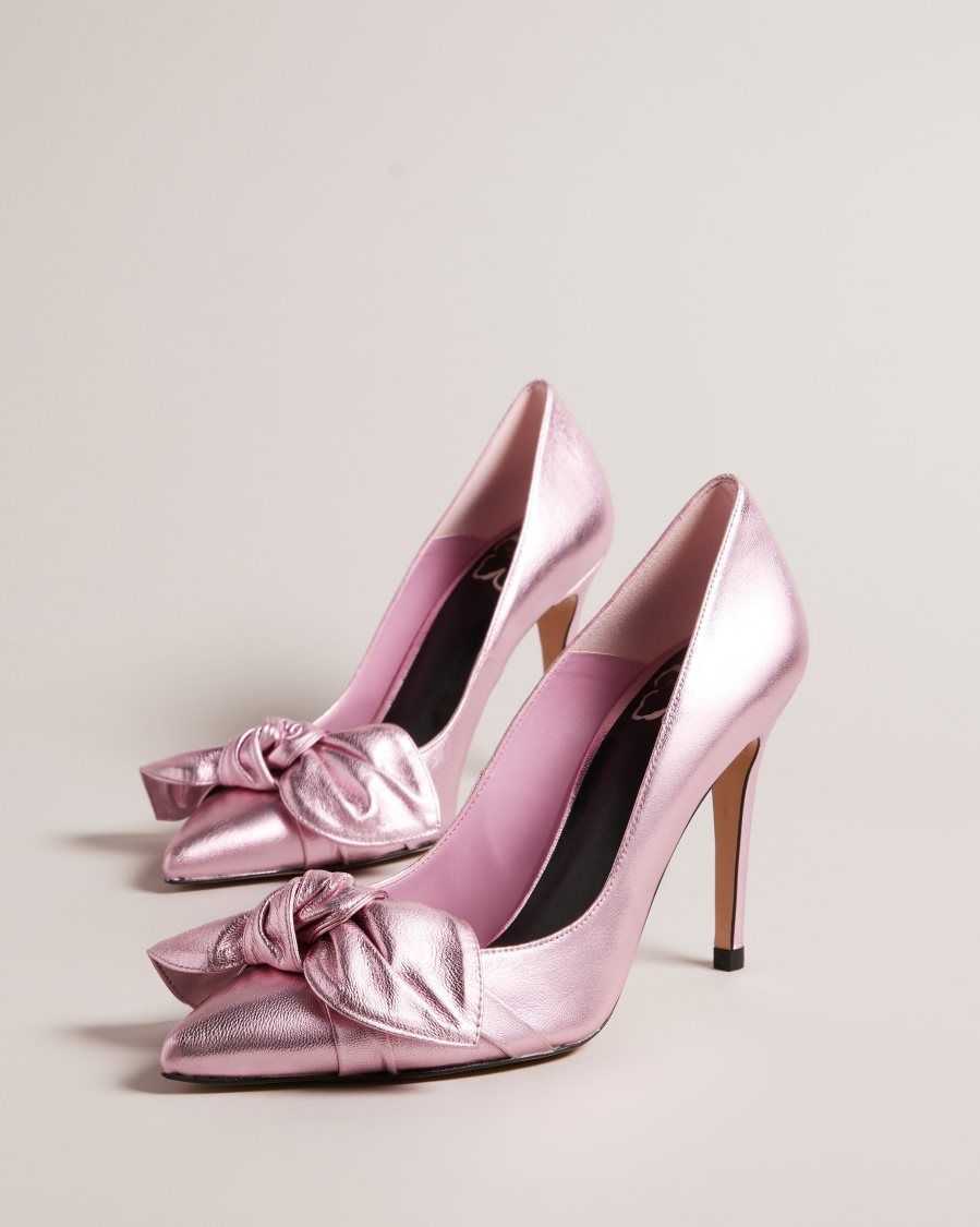 Ted Baker Ryal Metallic Court Shoes Light Pink | 93182-KXCP