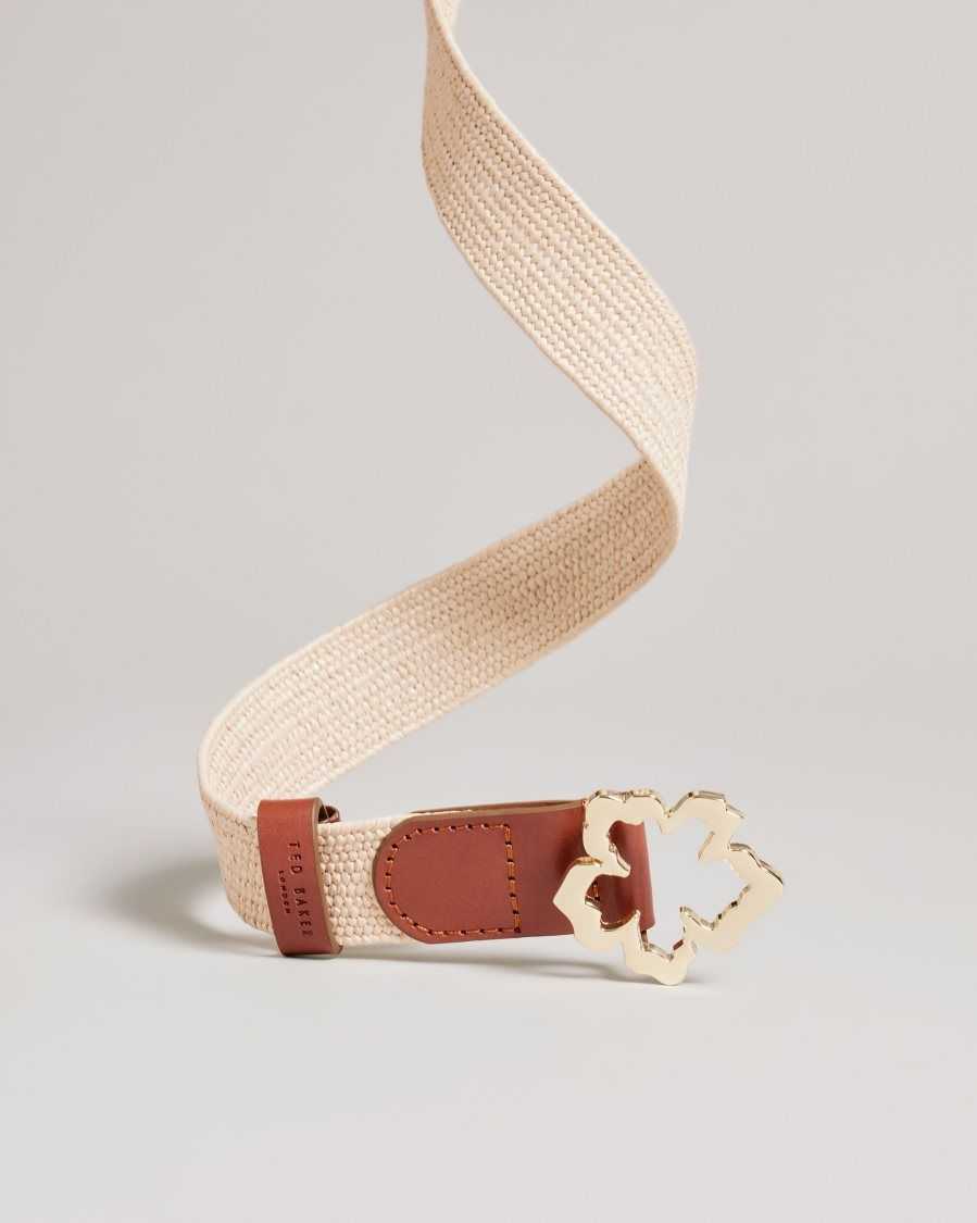 Ted Baker Rylans Magnolia Buckle Belt Natural | 21473-VLZS