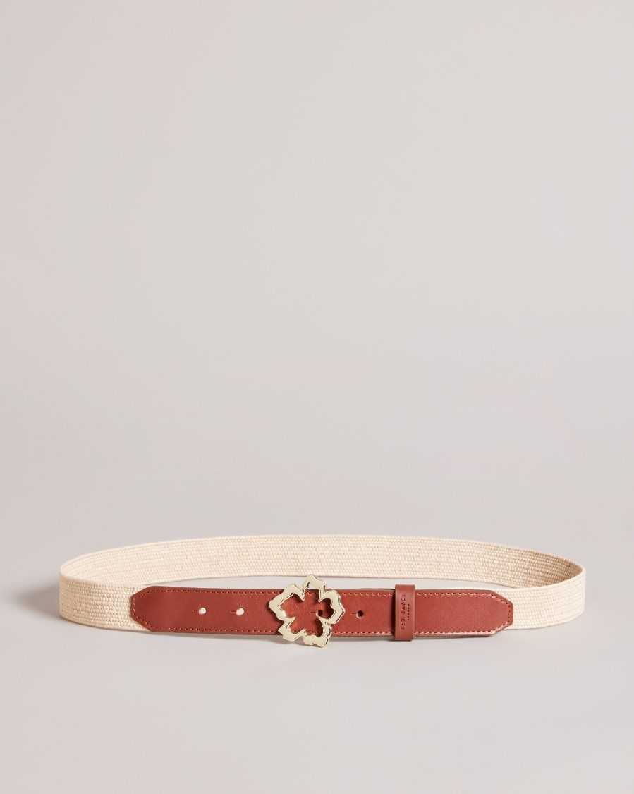 Ted Baker Rylans Magnolia Buckle Belt Natural | 21473-VLZS