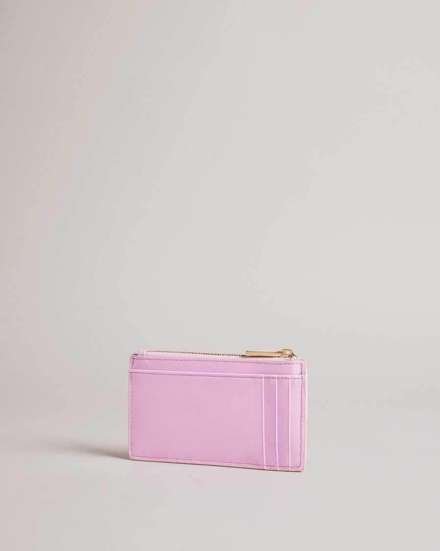 Ted Baker Samie Coated Zip Card Holder Light Pink | 26413-SCER