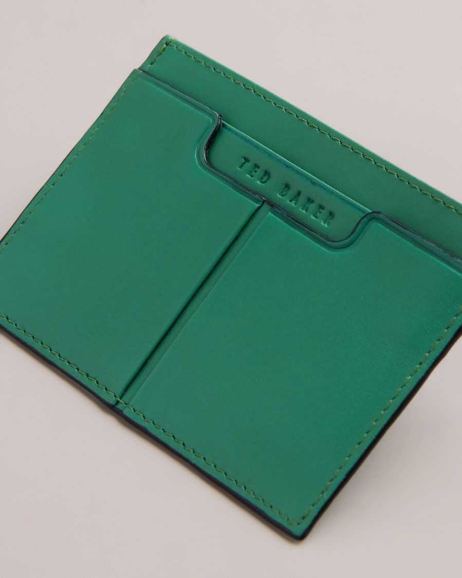 Ted Baker Samise Leather Card Holder Green | 35271-UVBG