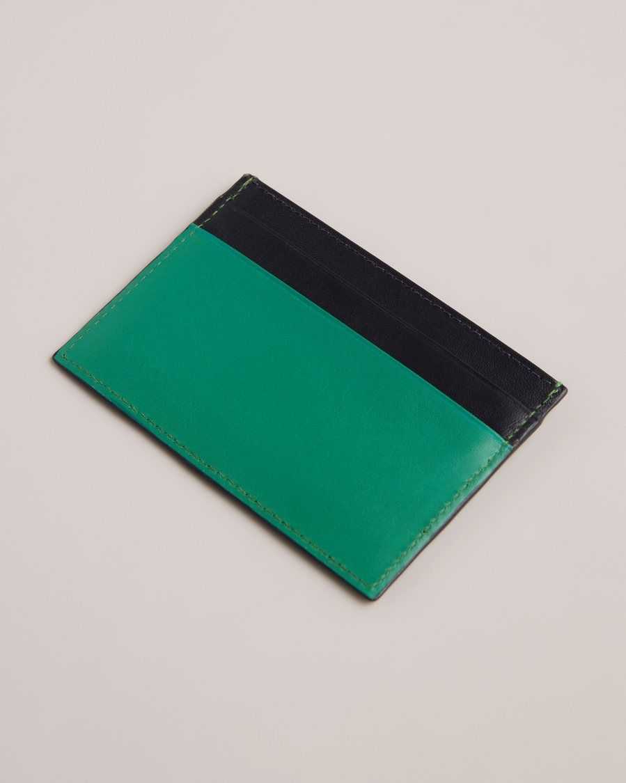 Ted Baker Samise Leather Card Holder Green | 35271-UVBG