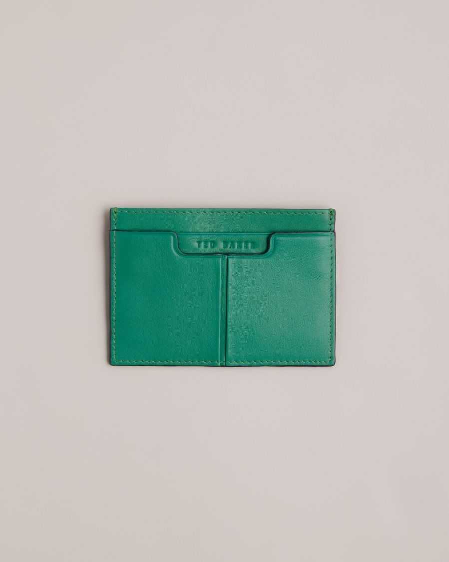 Ted Baker Samise Leather Card Holder Green | 35271-UVBG