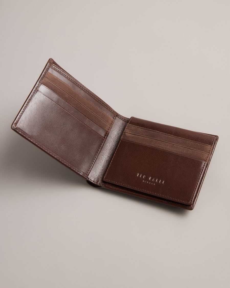 Ted Baker Sammed Folded Leather Wallet Brown-Chocolate | 68790-IUYQ