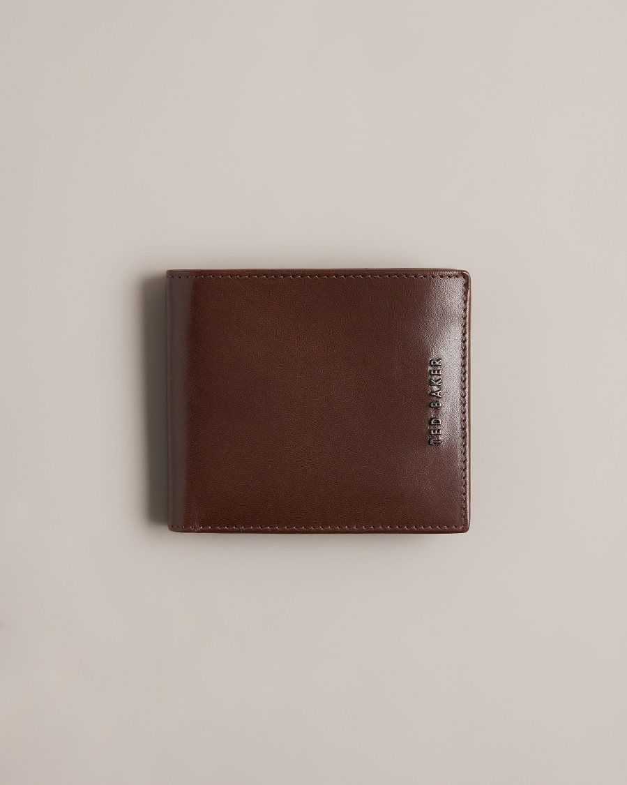 Ted Baker Sammed Folded Leather Wallet Brown-Chocolate | 68790-IUYQ