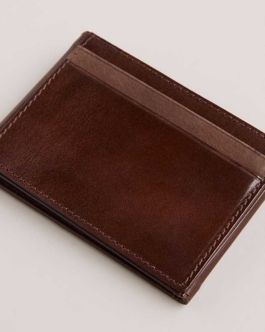 Ted Baker Sammey Folded Leather Card Holder Brown-Chocolate | 38406-HIYS