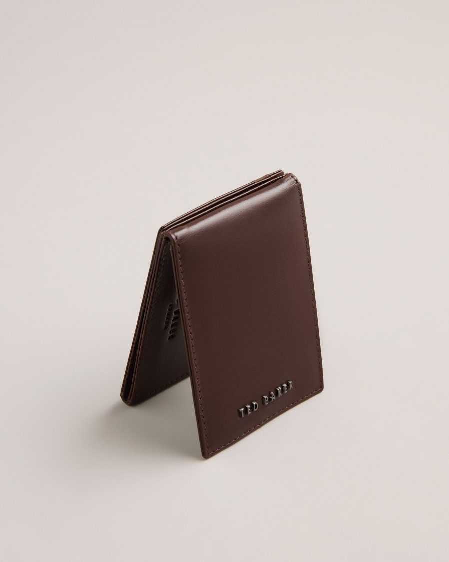 Ted Baker Sammey Folded Leather Card Holder Brown-Chocolate | 38406-HIYS