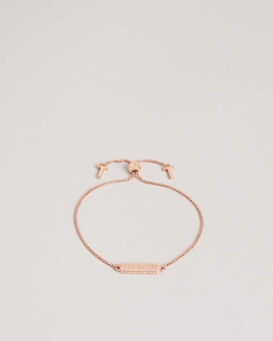 Ted Baker Saraio Sparkle Bar Bracelet Rose Gold Colour | 72130-IRXU