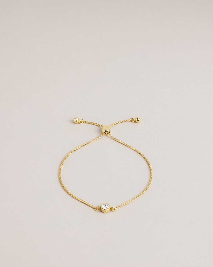 Ted Baker Sarsaa Crystal Charm Bracelet Gold Colour | 25039-SUQY