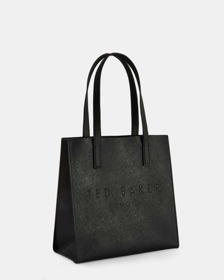 Ted Baker Seacon Small Crosshatch Icon Bag Black | 86147-SHKO