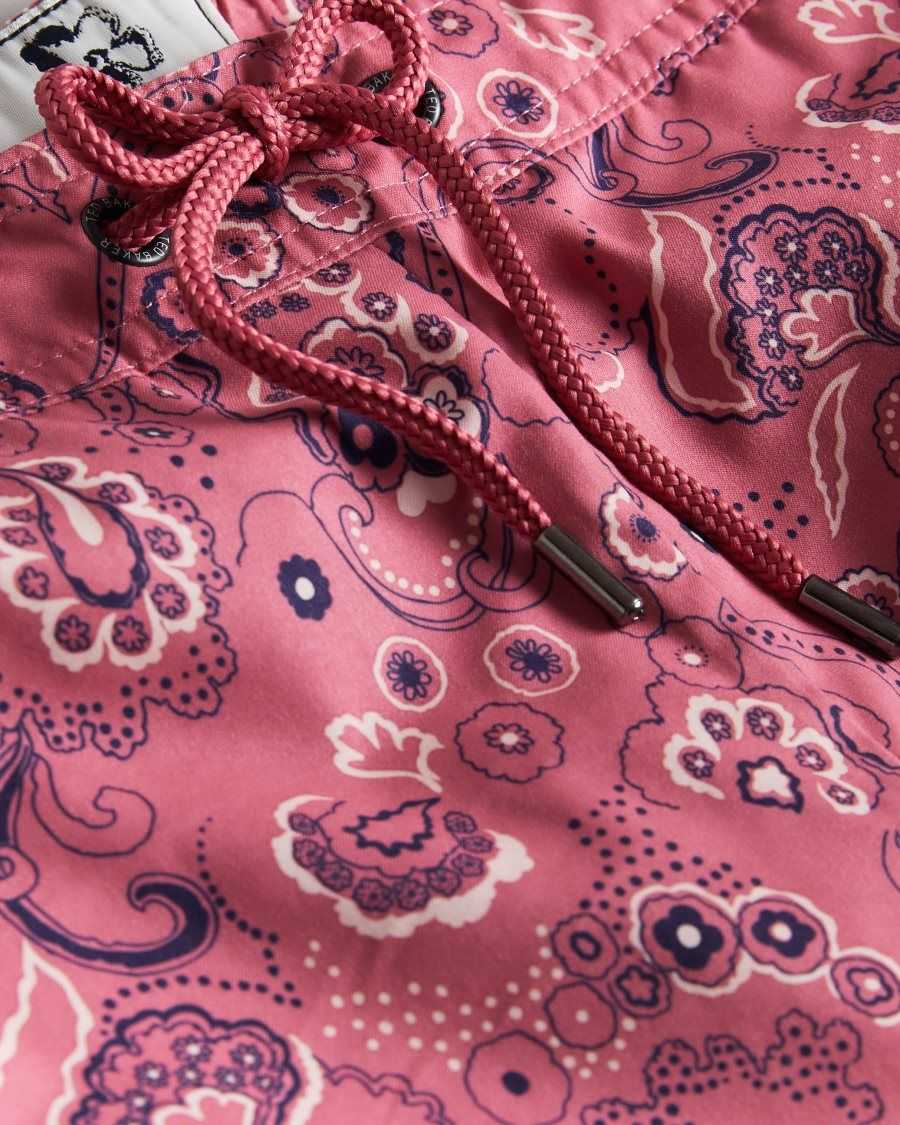 Ted Baker Seaward Paisley Printed Swim Shorts Pink | 48271-RJTS