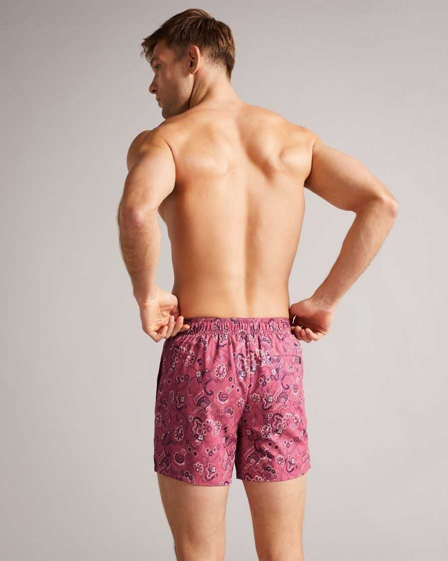 Ted Baker Seaward Paisley Printed Swim Shorts Pink | 48271-RJTS