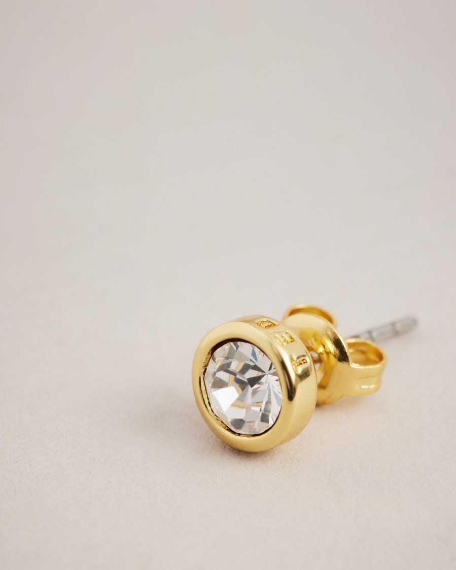 Ted Baker Sinaa Round Stud Earrings Gold Colour | 82307-NSTA