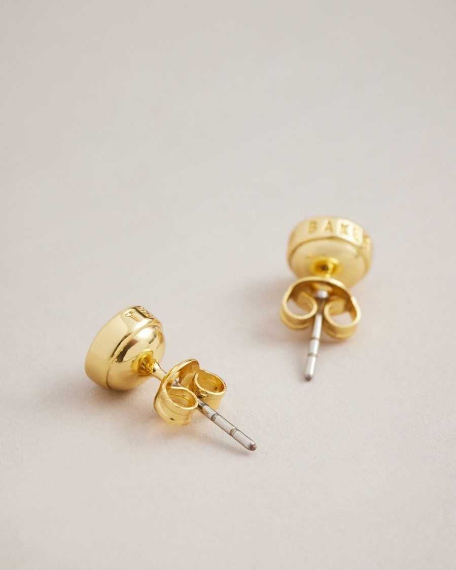 Ted Baker Sinaa Round Stud Earrings Gold Colour | 82307-NSTA