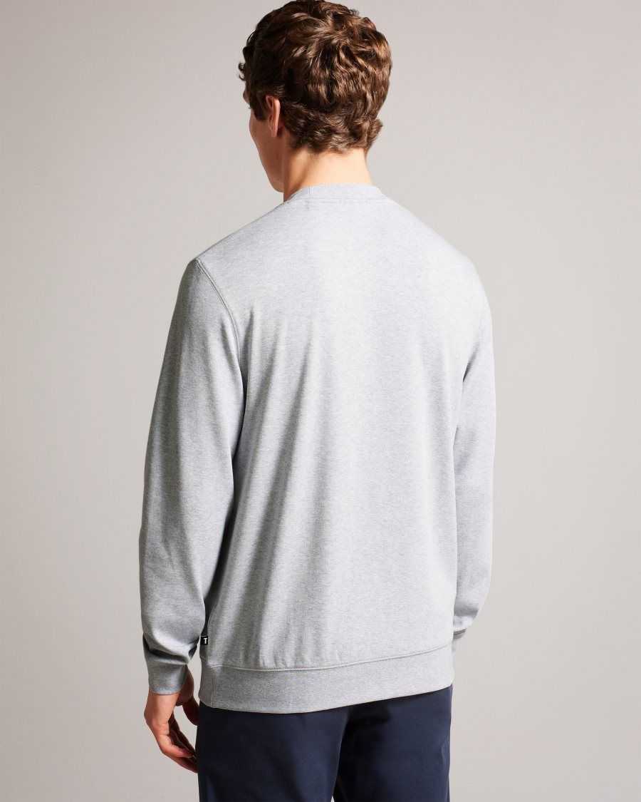 Ted Baker Sonics Long Sleeve Branded Jumper Grey-Marl | 89571-HKNM