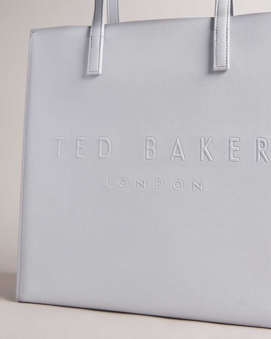 Ted Baker Soocon Large Crosshatch Icon Bag Light Grey | 05813-DKOS