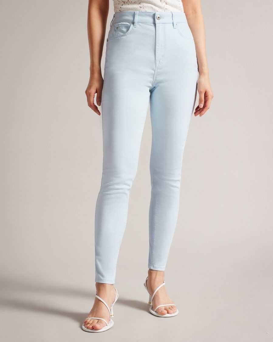 Ted Baker Sophaa Skinny Fit Sateen Jeans Baby Blue | 31069-AIUJ