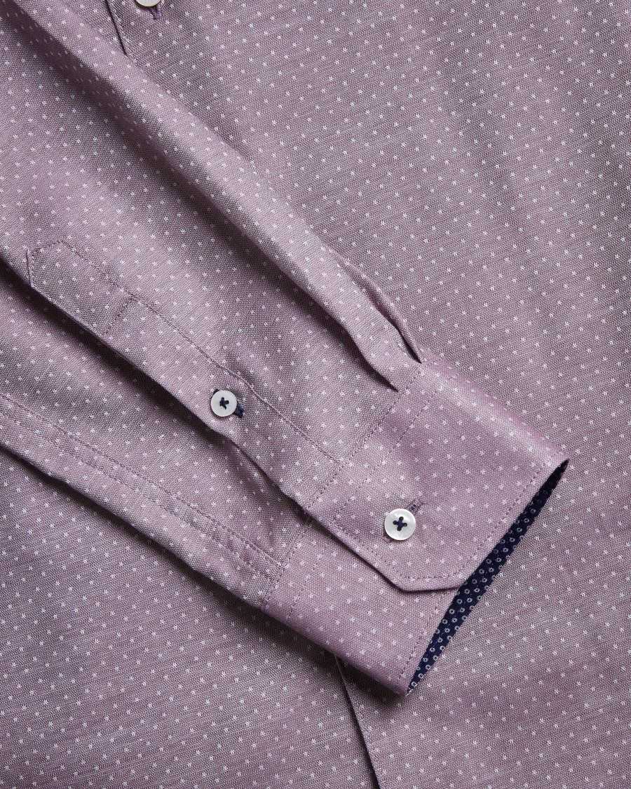 Ted Baker Sorelss Long Sleeve Textured Spot Shirt Pale Purplele | 32619-VMOS