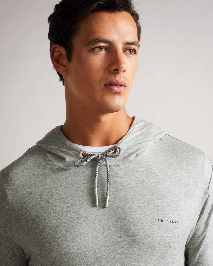 Ted Baker Sparww Solid Modal Hoodie Grey | 86430-QAXT