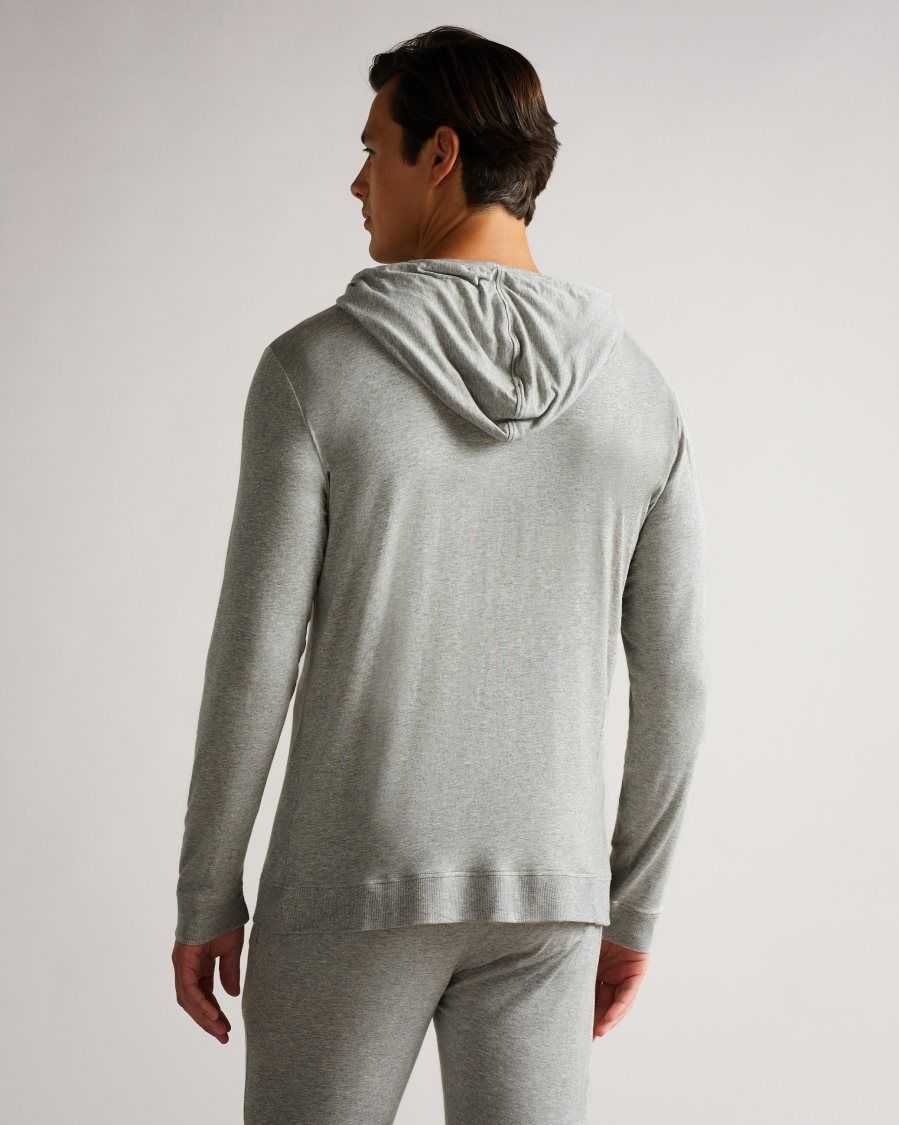 Ted Baker Sparww Solid Modal Hoodie Grey | 86430-QAXT