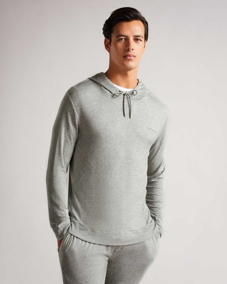 Ted Baker Sparww Solid Modal Hoodie Grey | 86430-QAXT