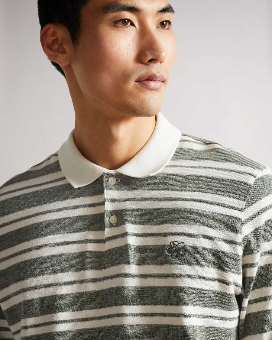 Ted Baker Stamhil Striped Polo Grey | 25341-IPSG