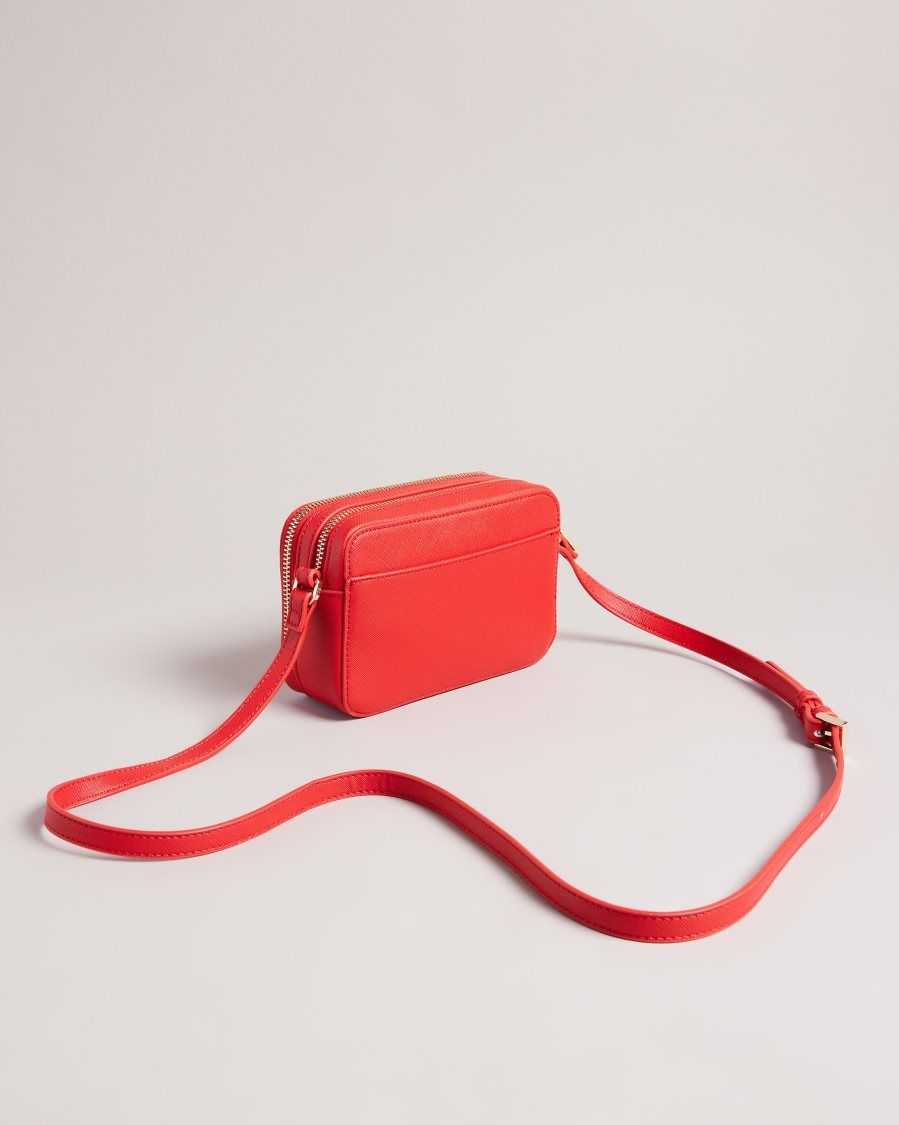 Ted Baker Stinah Heart Studded Small Camera Bag Red | 79648-NXMW