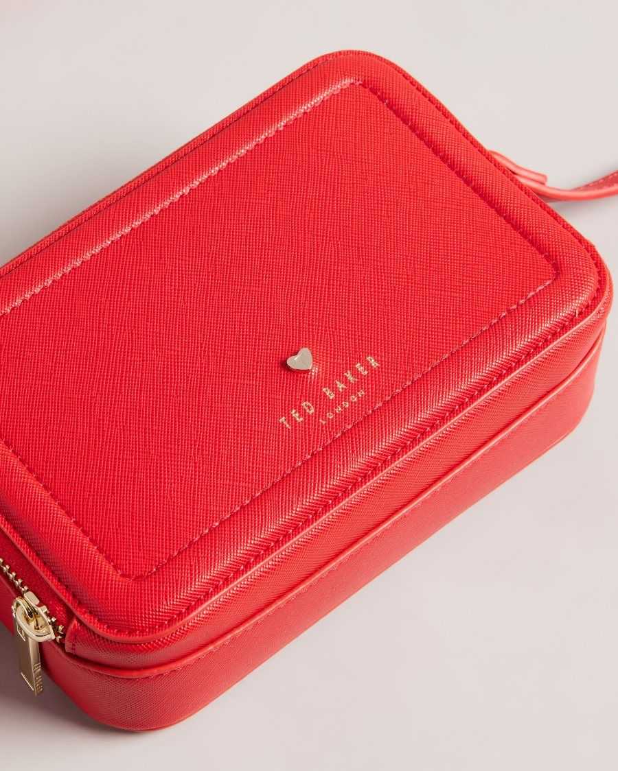 Ted Baker Stinah Heart Studded Small Camera Bag Red | 79648-NXMW