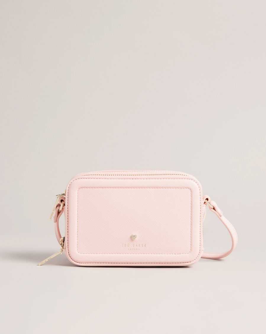 Ted Baker Stinah Heart Studded Small Camera Bag Pale Pink | 74638-WXUM