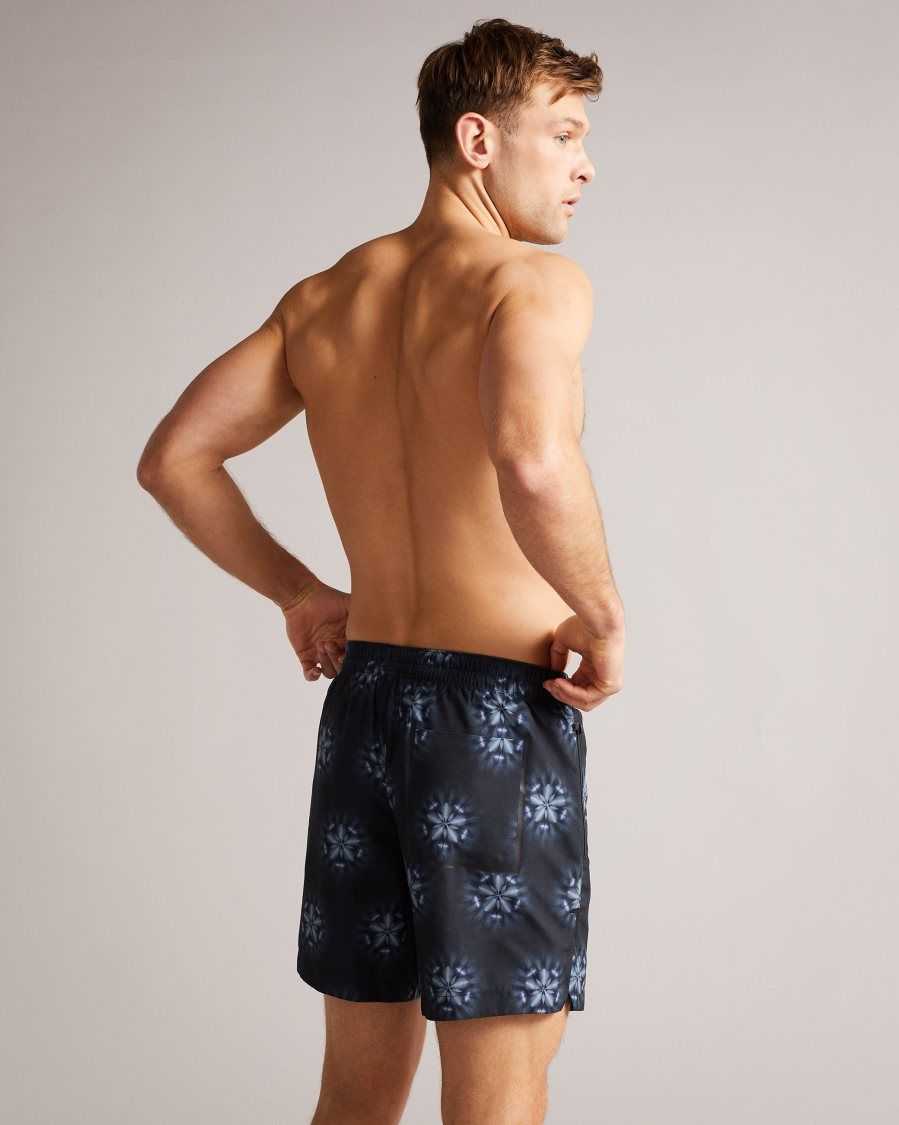 Ted Baker Strandd Circular Printed Swim Shorts Black | 67453-RSTV