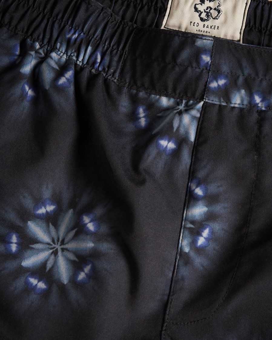 Ted Baker Strandd Circular Printed Swim Shorts Black | 67453-RSTV